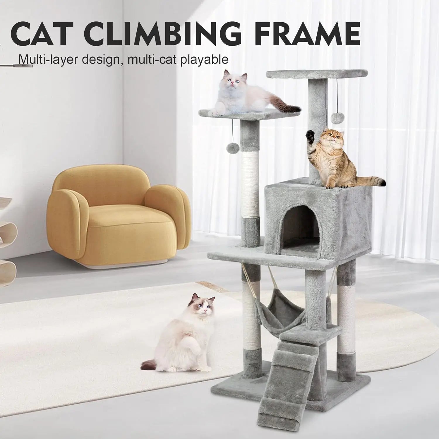 cat-tree-tower-cat-condo-with-sisal-scratching-post-activity-centre-cat-climbing-tree-with-cat-house-grey-120cm