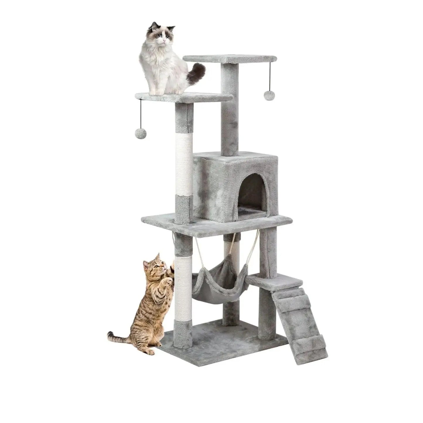 cat-tree-tower-cat-condo-with-sisal-scratching-post-activity-centre-cat-climbing-tree-with-cat-house-grey-120cm