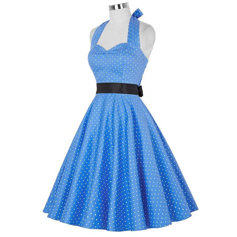 women-polka-dot-print-summer-dress-sexy-retro-white-halter-vintage-dress-robe-femme-pin-up-rockabilly-party-dress