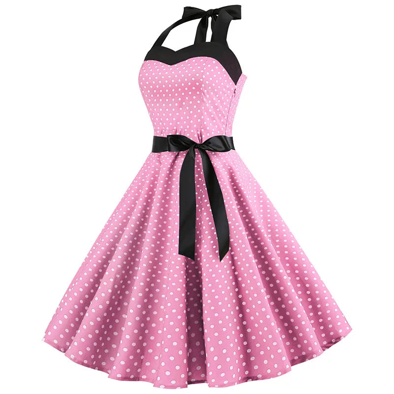 women-polka-dot-print-summer-dress-sexy-retro-white-halter-vintage-dress-robe-femme-pin-up-rockabilly-party-dress