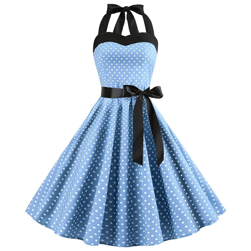 women-polka-dot-print-summer-dress-sexy-retro-white-halter-vintage-dress-robe-femme-pin-up-rockabilly-party-dress