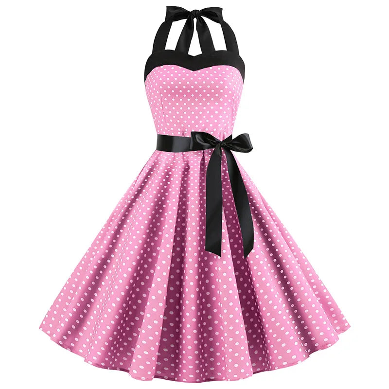 women-polka-dot-print-summer-dress-sexy-retro-white-halter-vintage-dress-robe-femme-pin-up-rockabilly-party-dress