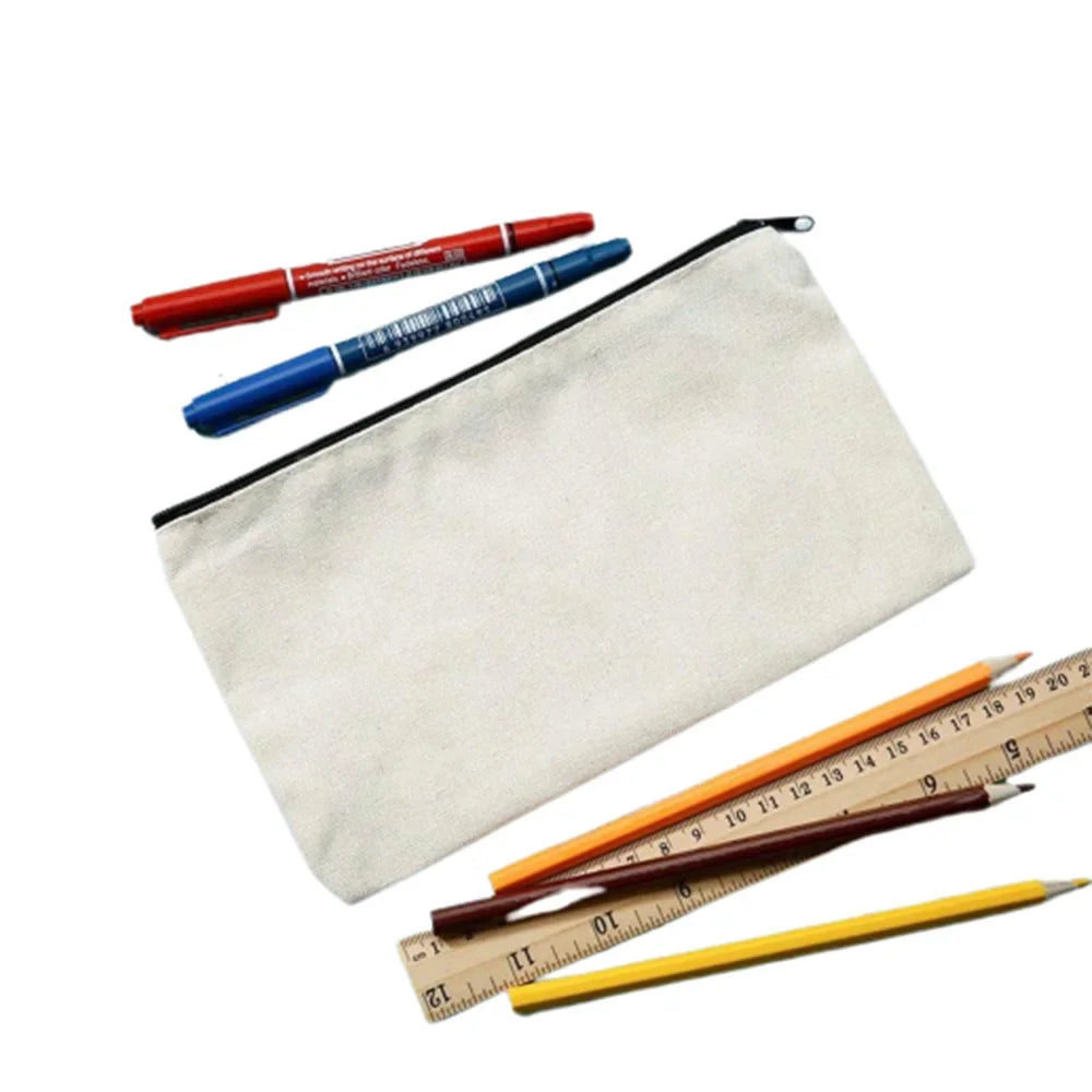 10pcs-blank-beige-diy-craft-bag-canvas-pencil-case-makeup-bags-zipper-pencil-bag-cosmetic-pouch-school-craft-stationery-supplies