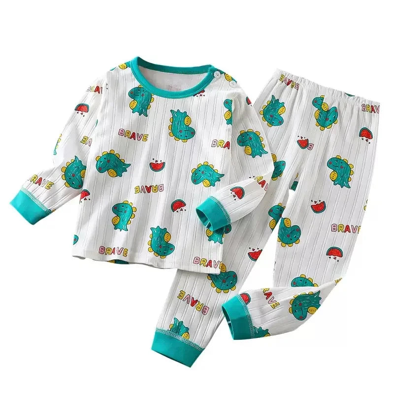 Kids Cute Print Long Sleeve Pyjama Set