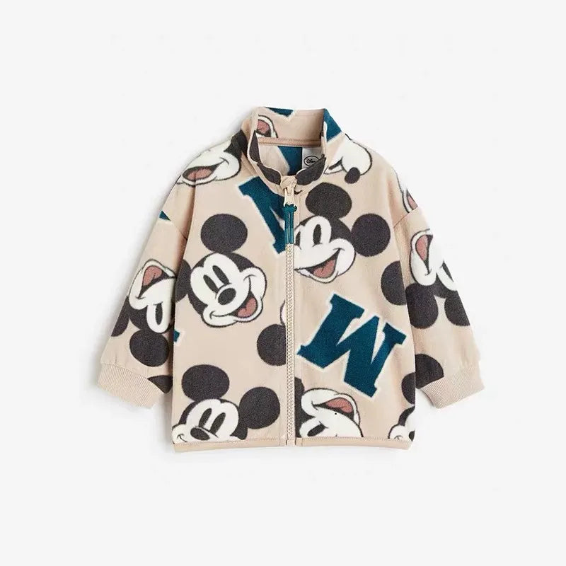 Kids Mickey & Minnie Print Casual Jacket