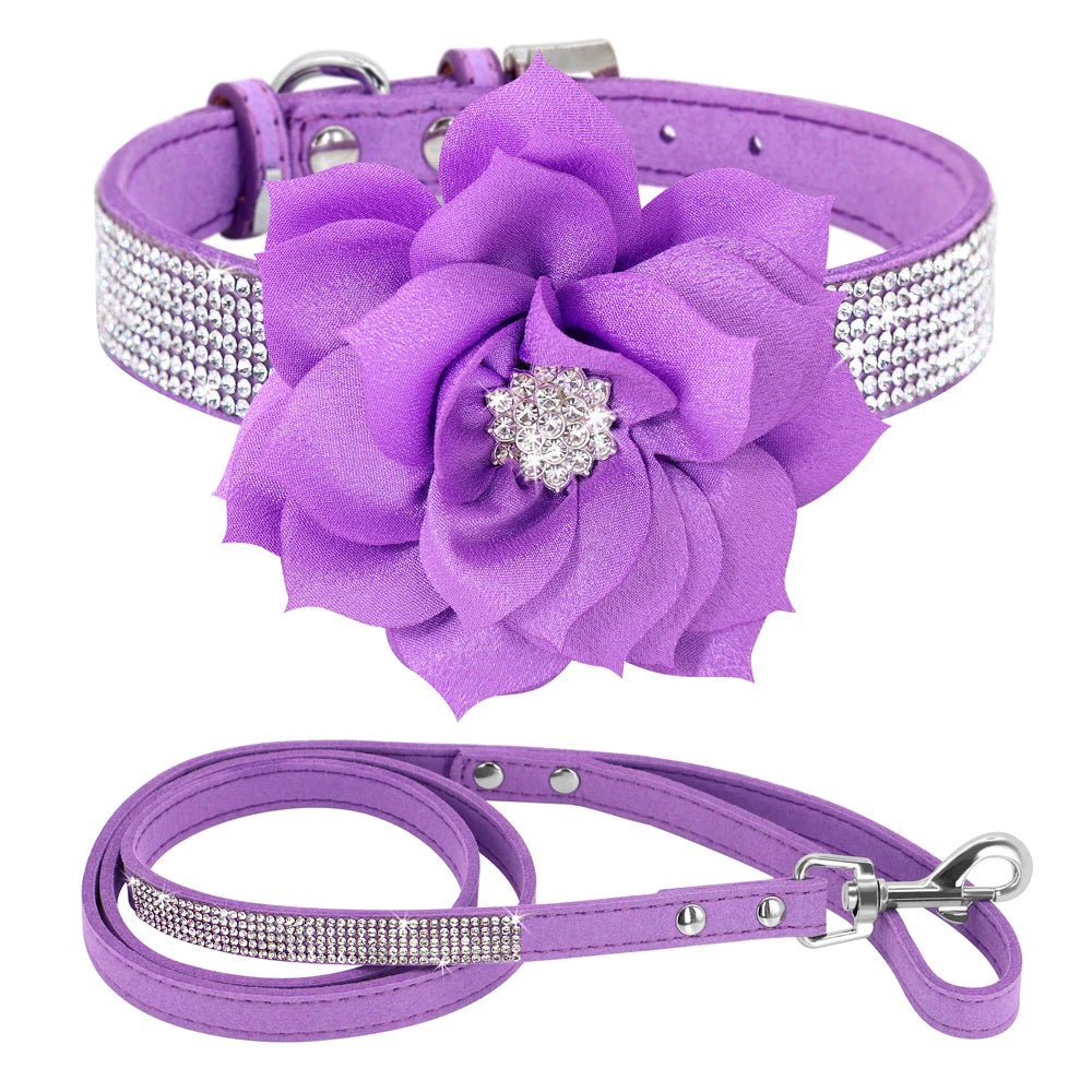 glitter-rhinestone-dog-leather-collar-cute-floral-necklace-pet-120cm-walking-leash-for-small-medium-large-dogs-chihuahua-xs-l