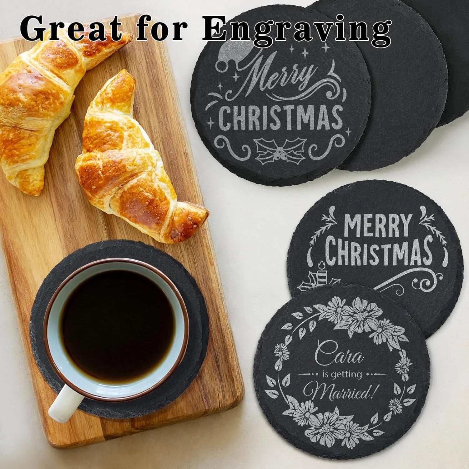 8pcs-slate-coasters-bulk-4-inch-square-round-and-hexagon-handmade-black-stone-blanks-for-laser-engraving-and-home-decor