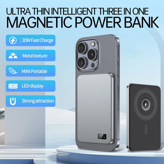 Magnetic Wireless Power Bank for MagSafe