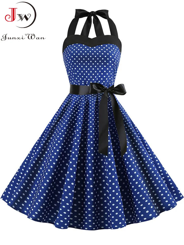 women-polka-dot-print-summer-dress-sexy-retro-white-halter-vintage-dress-robe-femme-pin-up-rockabilly-party-dress