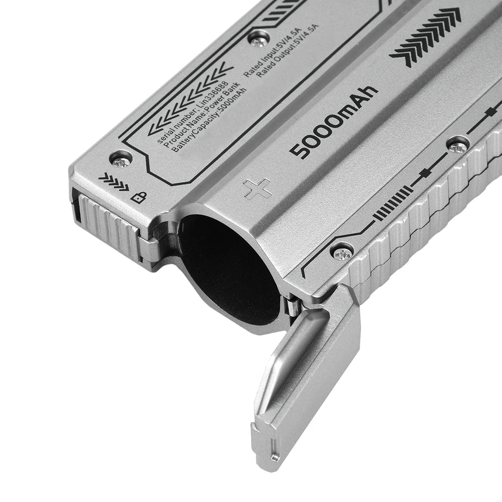 21700 Power Bank Case PD 20W Fast Charging with Built-In Cable