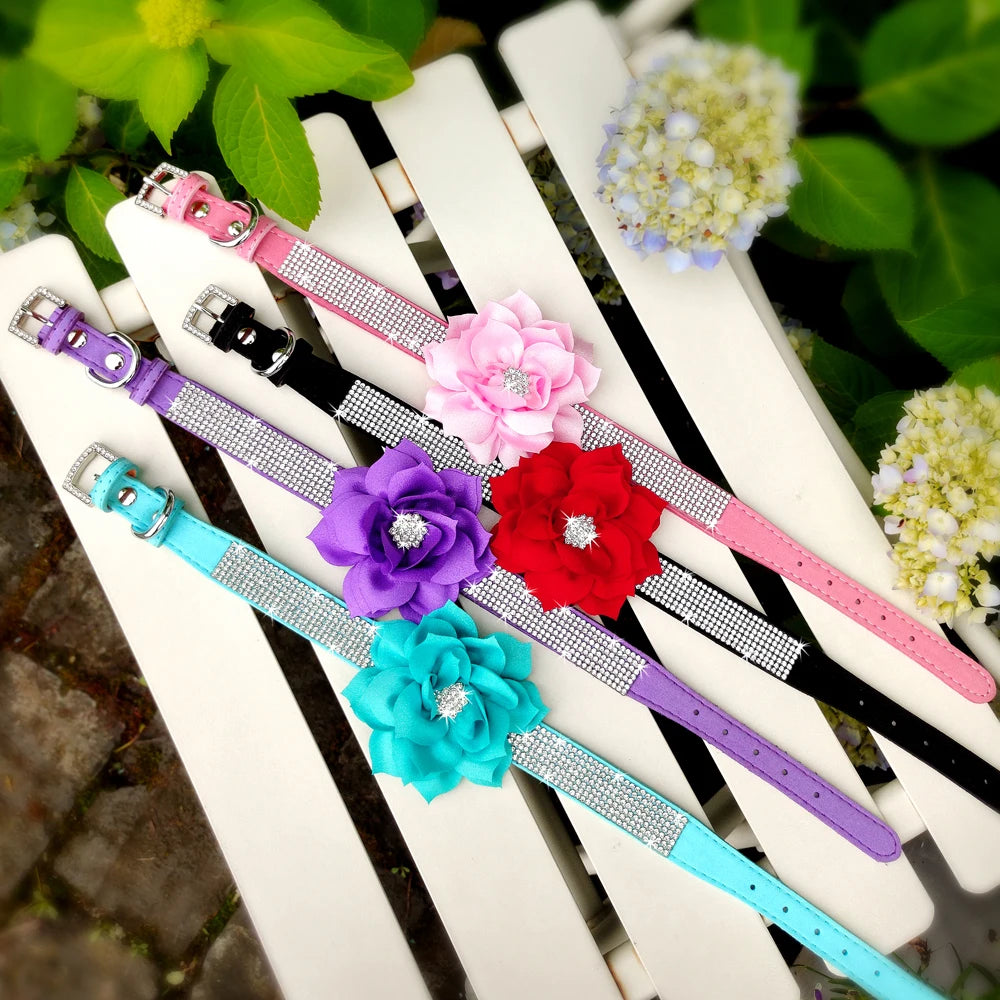 glitter-rhinestone-dog-leather-collar-cute-floral-necklace-pet-120cm-walking-leash-for-small-medium-large-dogs-chihuahua-xs-l