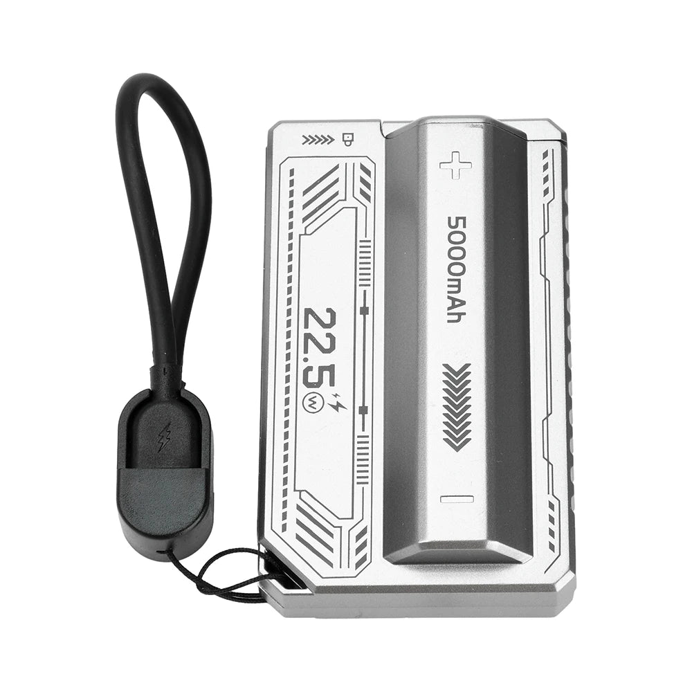 21700 Power Bank Case PD 20W Fast Charging with Built-In Cable