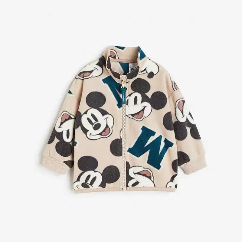 Kids Mickey & Minnie Print Casual Jacket