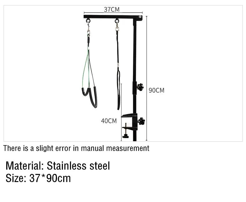 pet-foldable-grooming-bracket-adjustable-steel-suspender-grooming-table-arm-support-dog-cat-holder-desk-pet-accessories-강아지미용
