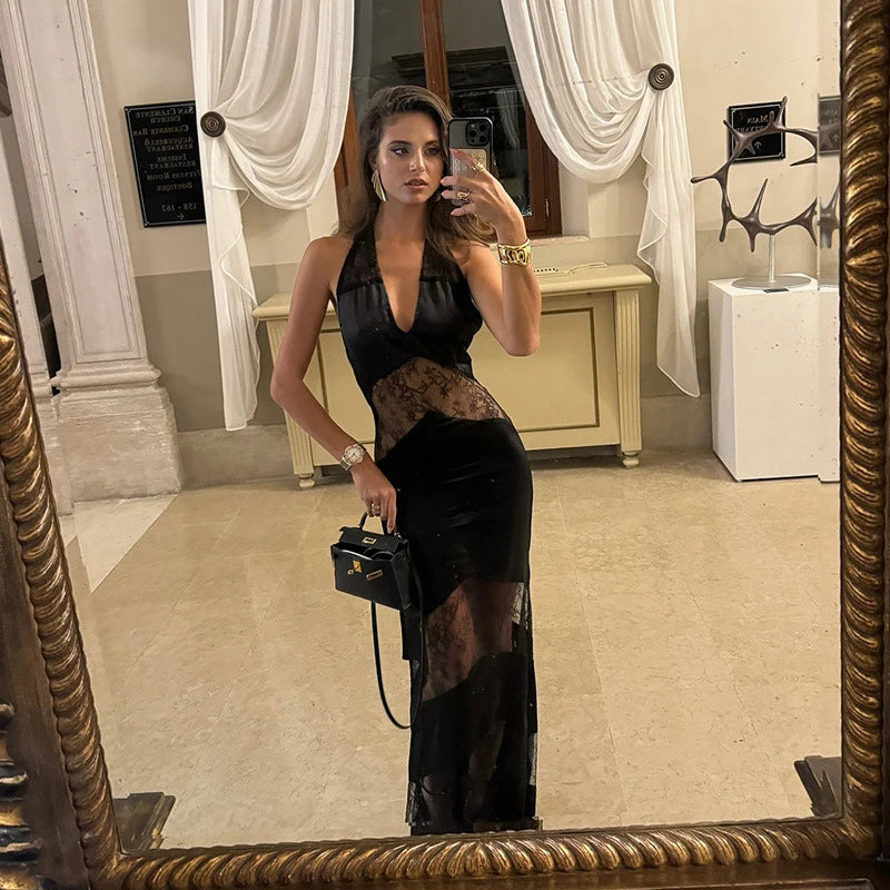 elegant-lace-spliced-halter-long-dress-women-sexy-backless-see-through-female-party-dresses-2025-summer-lady-chic-evening-gowns