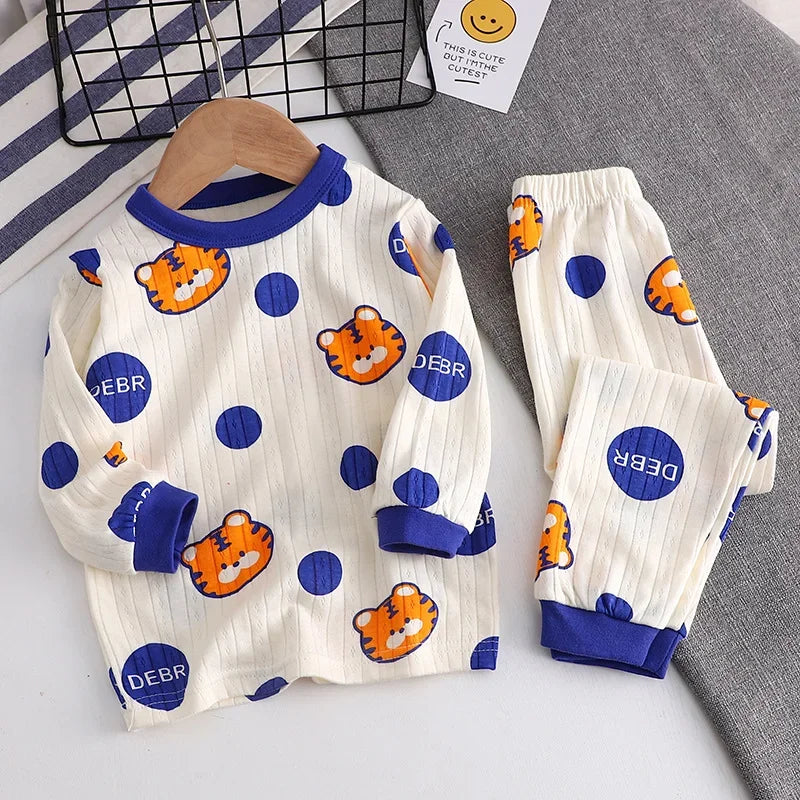 Kids Cute Print Long Sleeve Pyjama Set