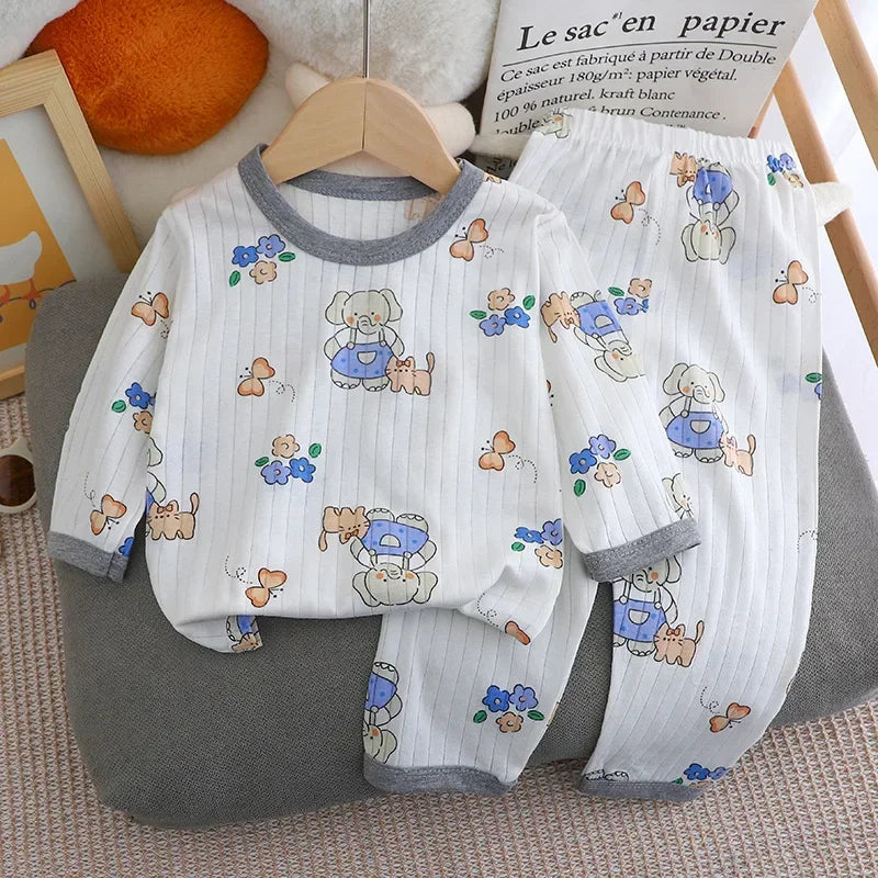 Kids Cute Print Long Sleeve Pyjama Set