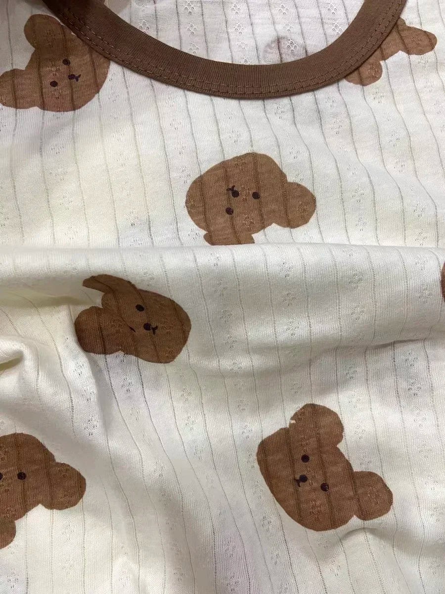 Kids Cute Print Long Sleeve Pyjama Set