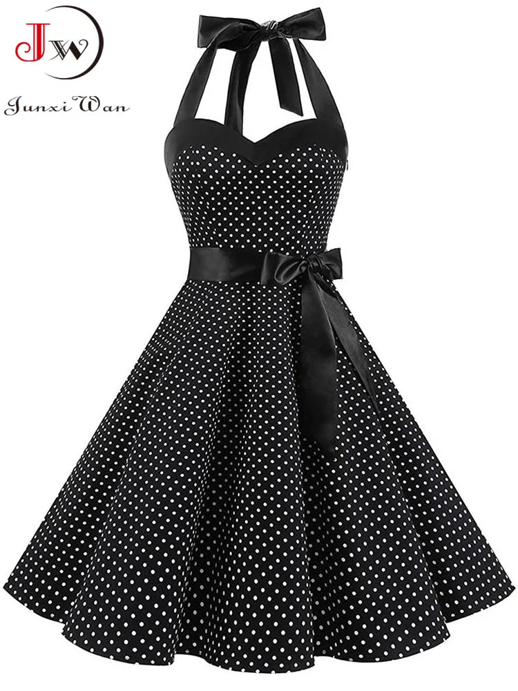 women-polka-dot-print-summer-dress-sexy-retro-white-halter-vintage-dress-robe-femme-pin-up-rockabilly-party-dress