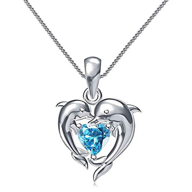 huitan-couple-dolphin-with-blue-heart-cz-necklace-women-chic-bride-wedding-clavicle-chain-necklaces-fancy-gift-statement-jewelry