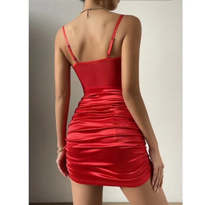 sleeveless-dress-for-woman-new-summer-2024-sexy-lace-pleated-flower-patterned-hip-wrap-skirt-y2k-slim-fit-dresses-for-female