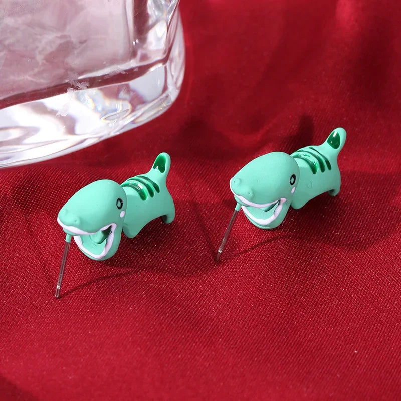 european-and-american-style-adorable-cartoon-animal-earrings-featuring-corgi-white-puppy-whale-dinosaur-shark-motifs-with-s