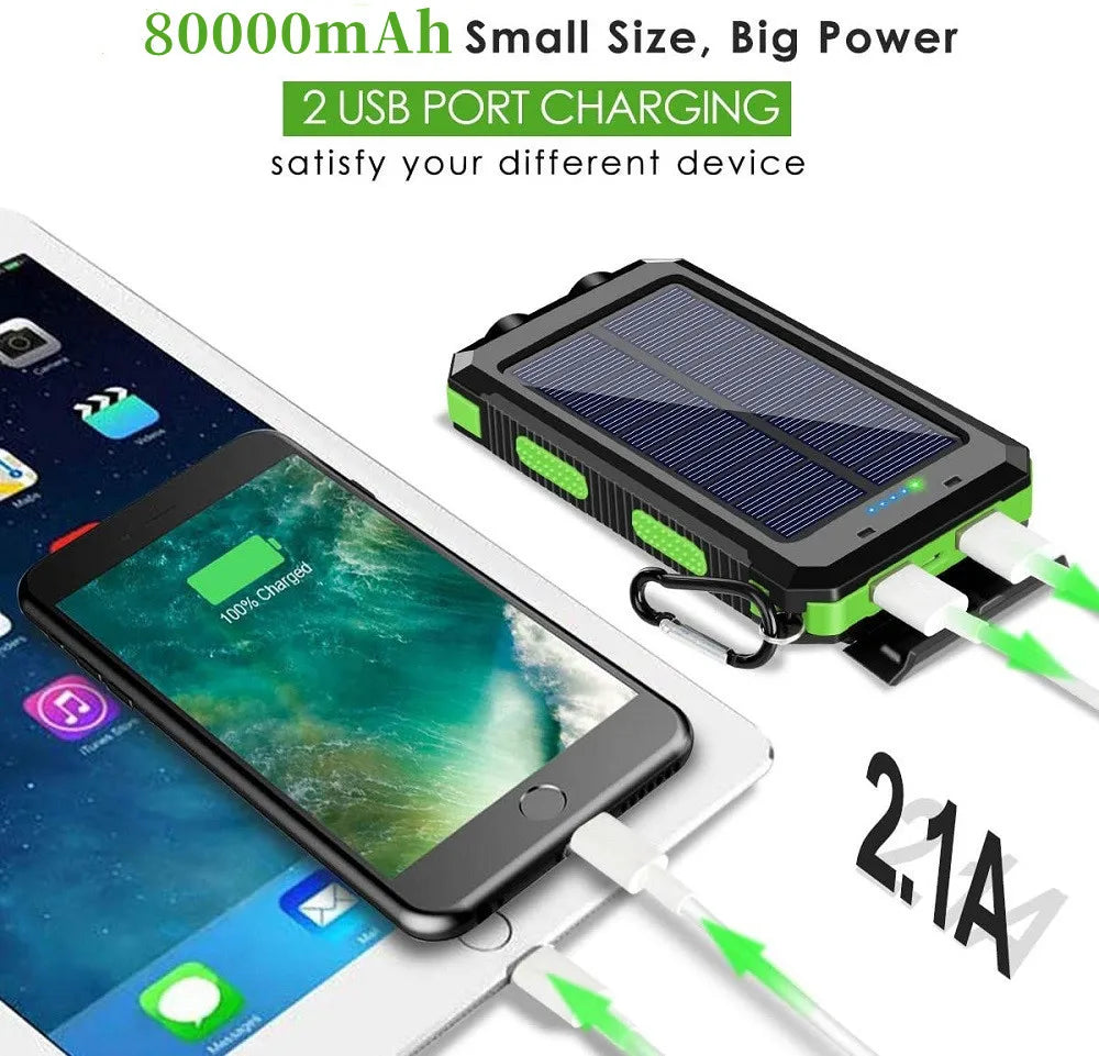Solar Power Bank 80000mAh