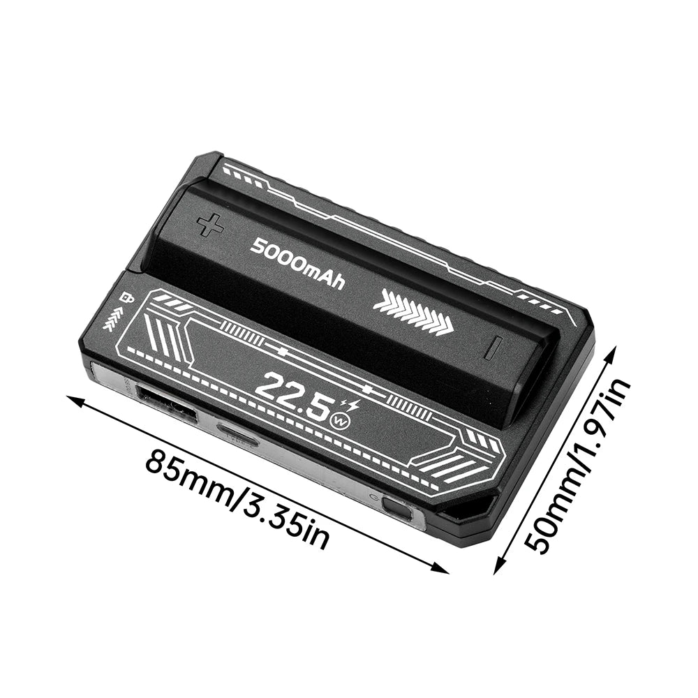 21700 Power Bank Case PD 20W Fast Charging with Built-In Cable