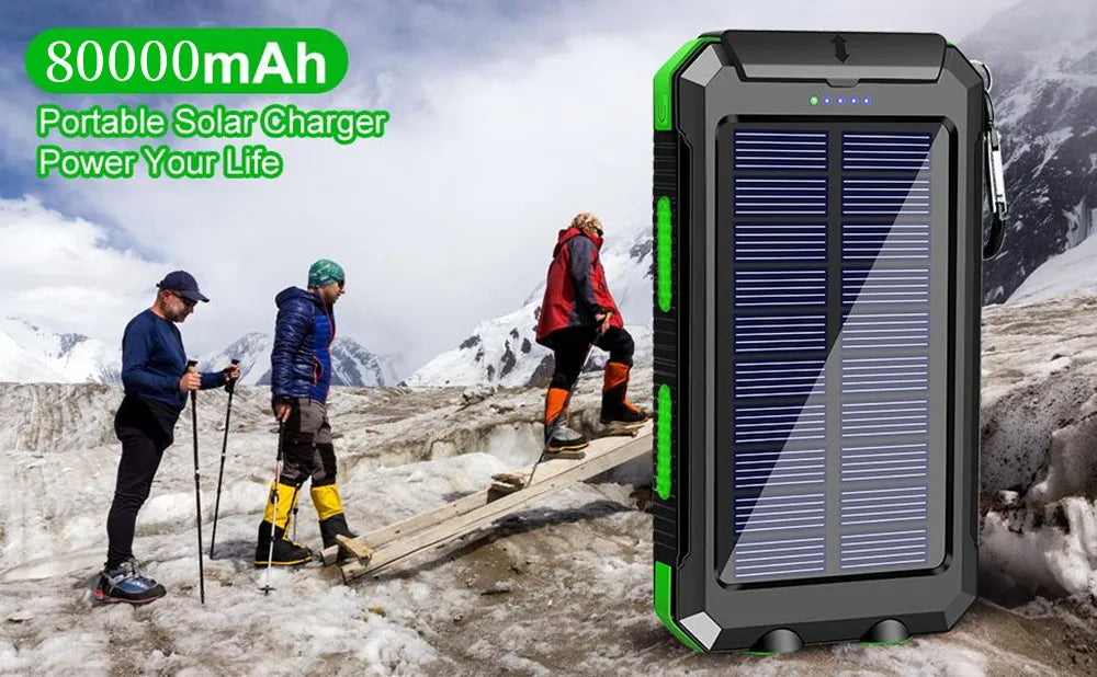 Solar Power Bank 80000mAh