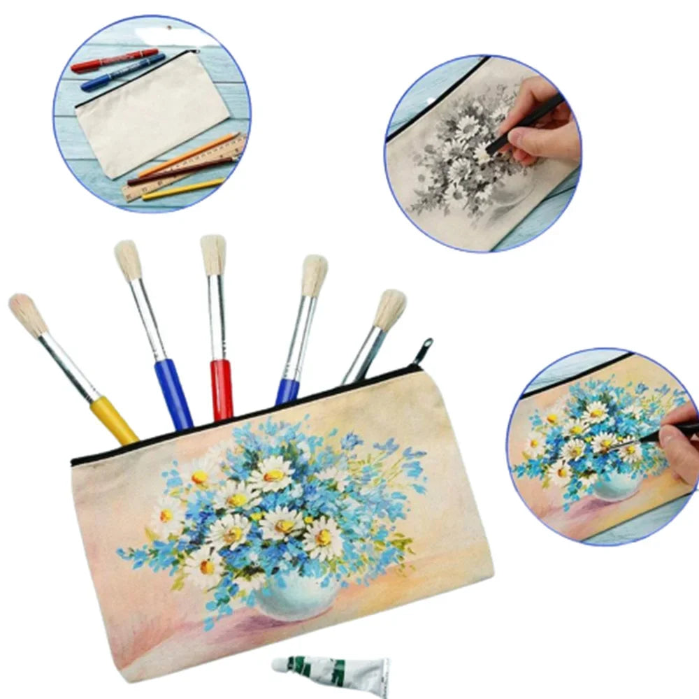 10pcs-blank-beige-diy-craft-bag-canvas-pencil-case-makeup-bags-zipper-pencil-bag-cosmetic-pouch-school-craft-stationery-supplies