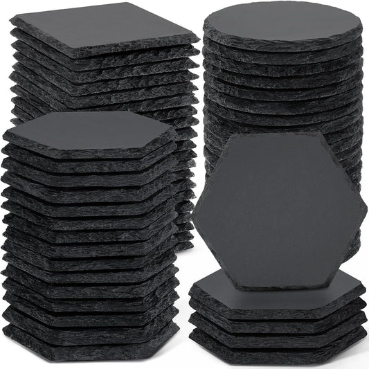 8pcs-slate-coasters-bulk-4-inch-square-round-and-hexagon-handmade-black-stone-blanks-for-laser-engraving-and-home-decor