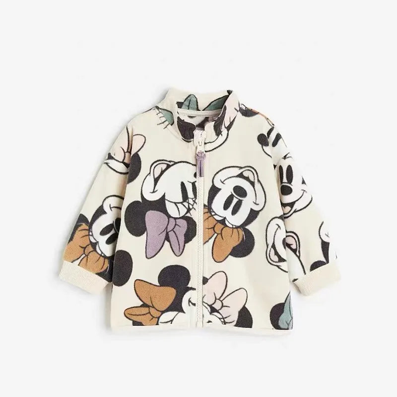 Kids Mickey & Minnie Print Casual Jacket