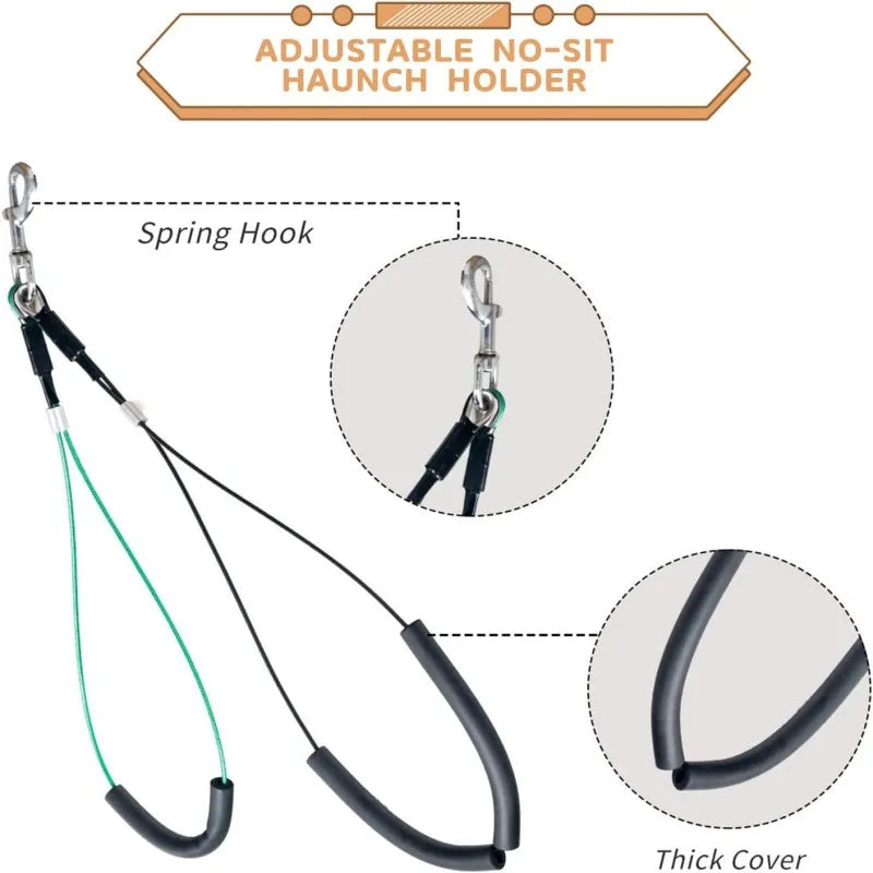pet-foldable-grooming-bracket-adjustable-steel-suspender-grooming-table-arm-support-dog-cat-holder-desk-pet-accessories-강아지미용