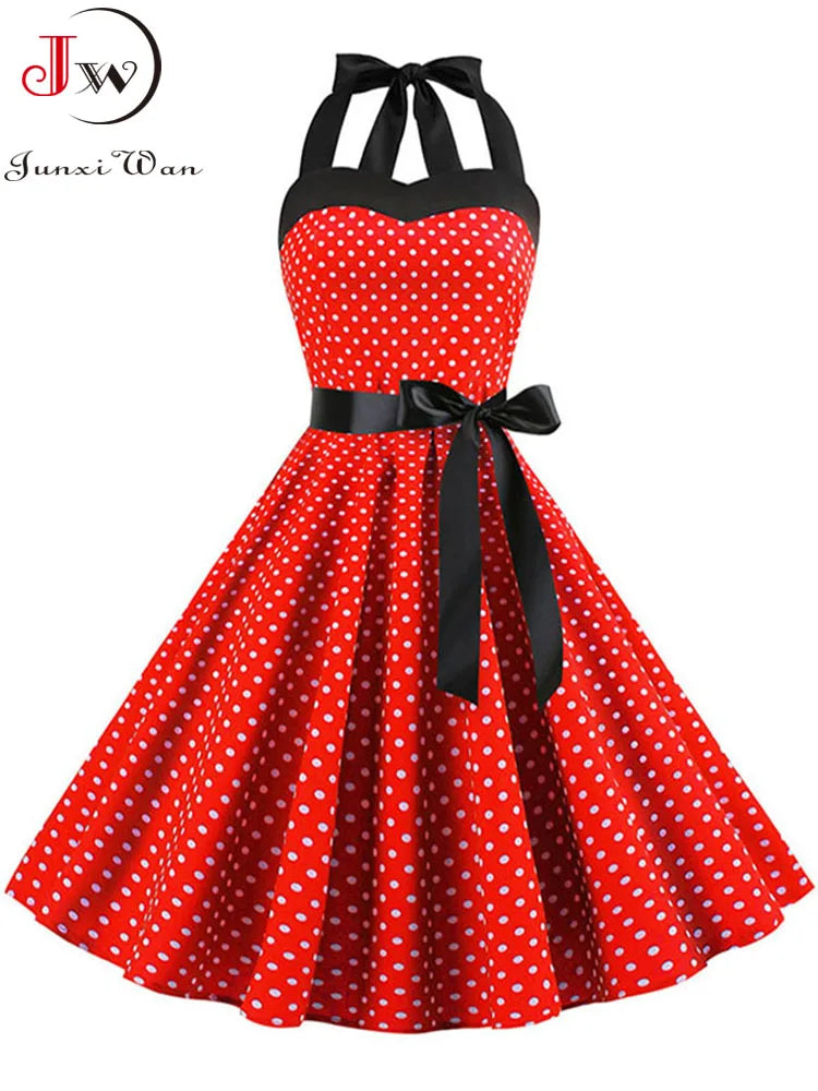 women-polka-dot-print-summer-dress-sexy-retro-white-halter-vintage-dress-robe-femme-pin-up-rockabilly-party-dress
