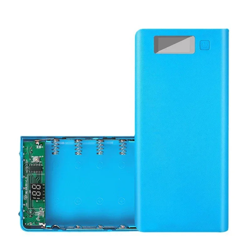 8-Slot 18650 USB Power Bank Charger Box with LED Display