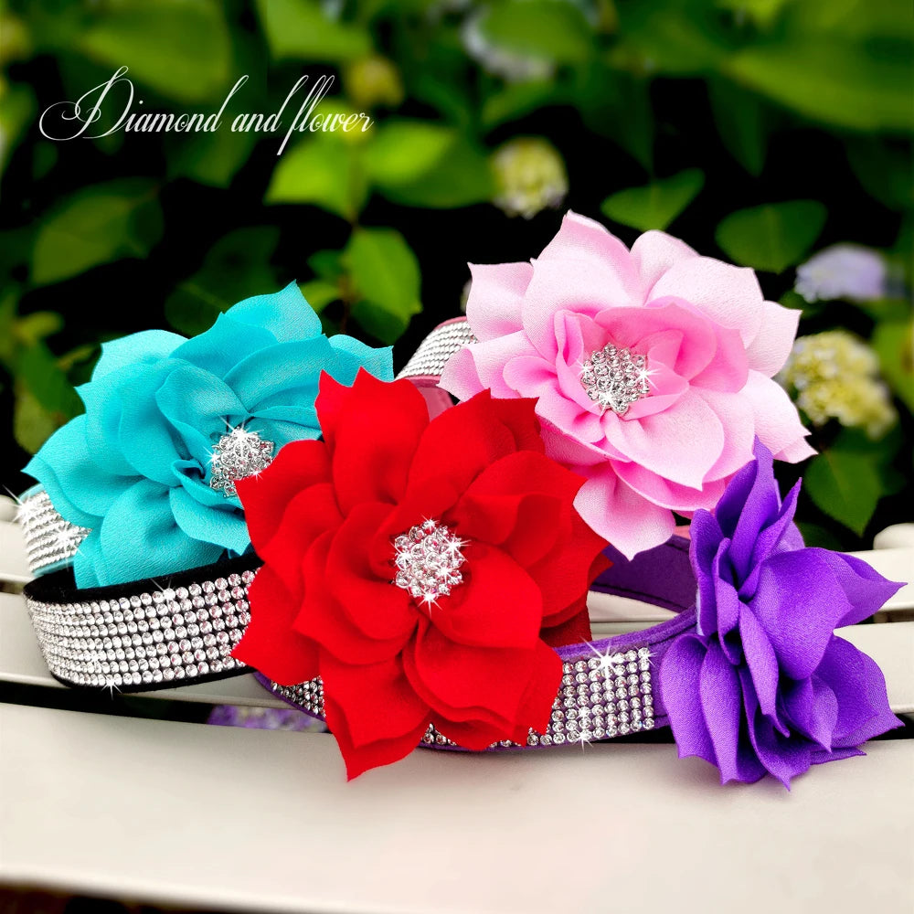 glitter-rhinestone-dog-leather-collar-cute-floral-necklace-pet-120cm-walking-leash-for-small-medium-large-dogs-chihuahua-xs-l